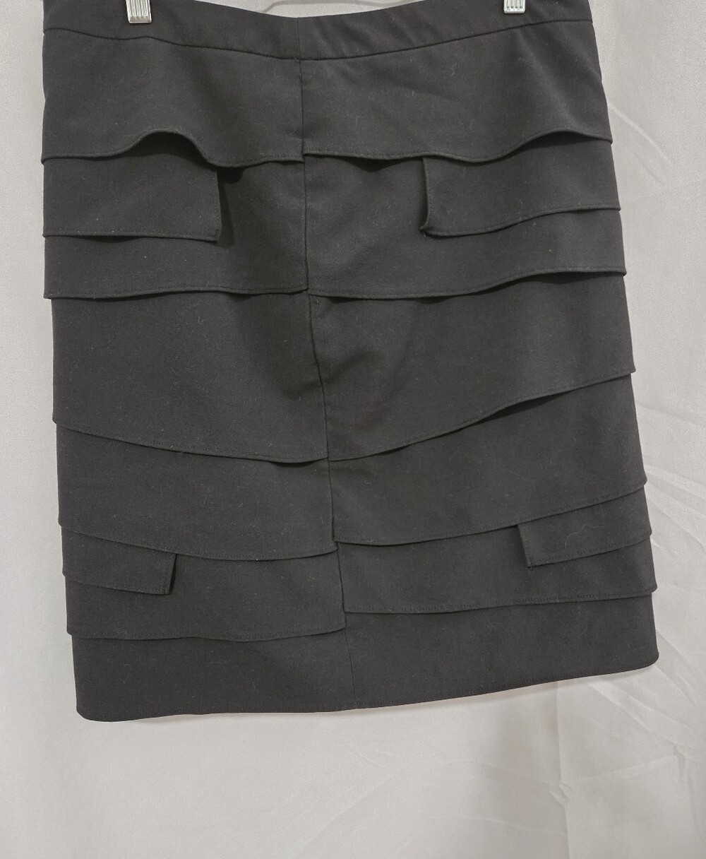 Chapter Black Tiered Pencil Skirt